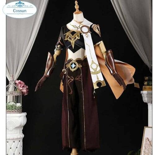 Anime Genshin Impact Traveler Paimon Game Suit Uniform Cosplay Costume Halloween Outfit For Women Men New 2020