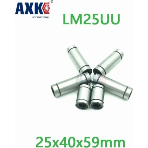 Axk 5pcs Lm25uu Ball Bearing Inner Diameter 25x40x59mm Guide Linear Optical Axis Bearings Linear Motion Bearings High Quality