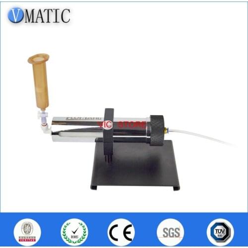 Free Shipping 12Oz Stainless Steel Cartridge Dispensing Syringe With Wood Stand For Glue/Liquid Dispenser