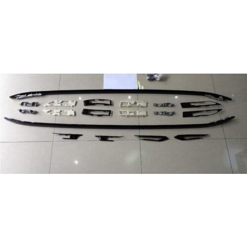 Black Top Roof Rails Rack Side Bars Decoration Trim Cover For LAND ROVER RANGE ROVER EVOQUE 12-16