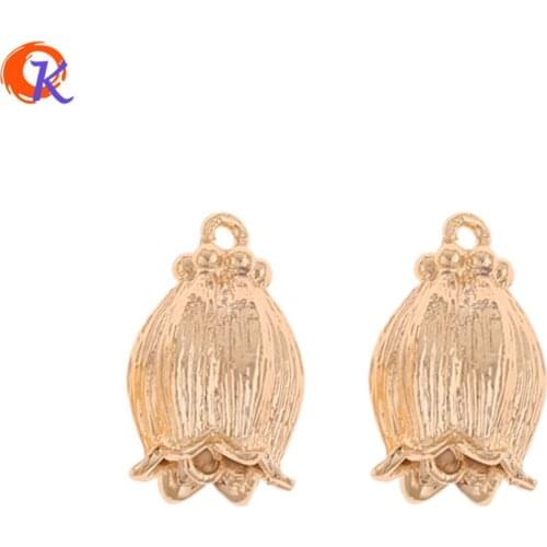 Cordial Design 40Pcs 8*14MM Jewelry Accessories/Earrings Connectors/Genuine Gold Plating/DIY Making/Hand Made/Earring Findings