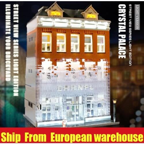 Mould King 16021 MOC Creative Crystal House Street View Model Building Kits Blocks Bricks Education Compatible Modular Toys