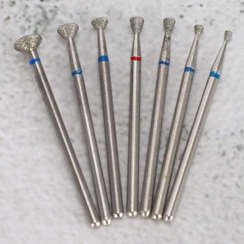 Ceramic Nail Drill Bits Set 7pcs 3/32 inch Diamond Carbide Nail Drill Bit for Remove Acrylic Gel Nails Cuticle Manicure Pedicure