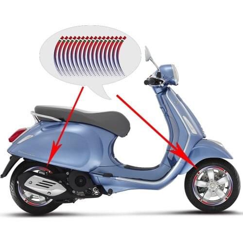 KODASKIN 2D Emblem Sticker Decal Wheel Rim Sticker for Vespa GTS300 gts 300
