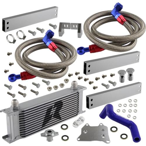 Fits For VW Golf MK7 GTI AN10 13 Row Oil Cooler Full Kit For Engine EA-888 III Black/Silver