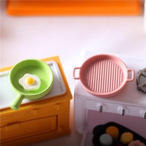 Dollhouseins Baking Pan Baking Pan Japanese Steak Pan Miniature Kitchen Simulation Decoration Model Dolls Accessories