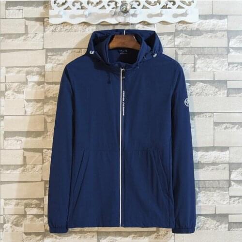 2021 Summer Hooded Zipper Jackets Outwear Windbreaker Casual Lightweight Jacket