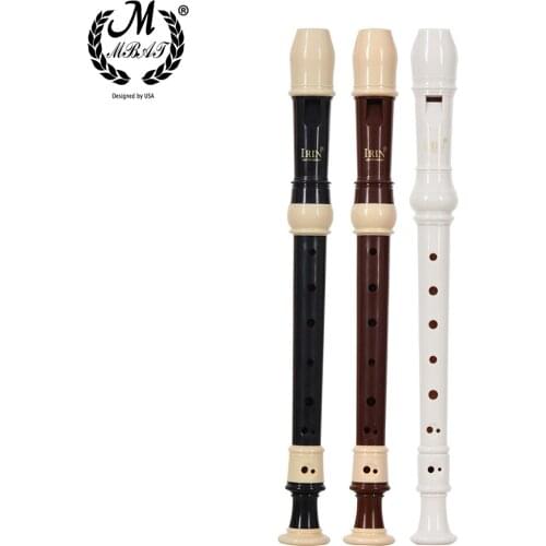 M MBAT ABS Flute Clarinet Recorder Soprano Long Flutes Baroque Recorder Fingering Musical Instrument Accessories Beginner Flute