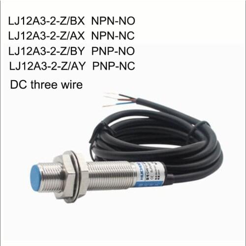 M12 Inductive proximity switch LJ12A3-2-Z/BX/AX/BY/AY NO/NC Three lines Cylindrical general metal sensor screen shield type