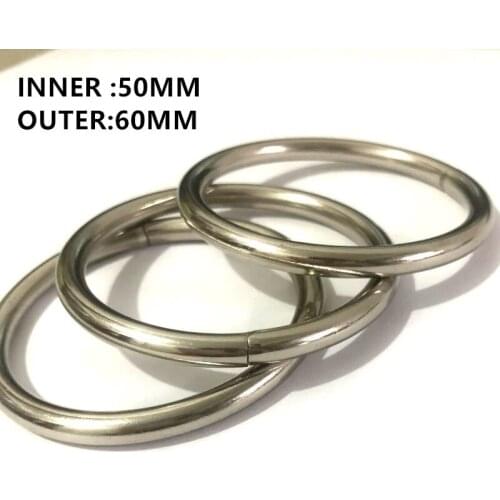 Metal Round O Ring Circle Buckle For Diy 50mm THICK Buckles 5pcs