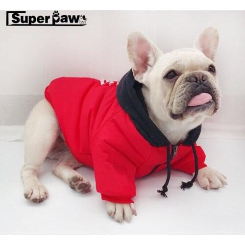 Fashion Pet Dog Clothes Winter Warm Jacket for Small Dogs French Bulldog Coat Hoodie Chihuahua Sweatshirt Costume XQC18