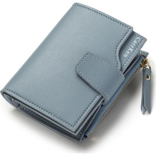 Fashion Womens Wallet Made Of Leather Hasp Small Slim Coin Purses Female Zipper Card Holders Luxury Brand Wallets Money Clip