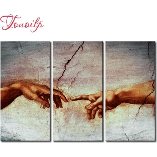 Full 3pcs,5d diy Creation of Adam Diamond Painting Cross Stitch home decoration painting,square&round Diamond Embroidery,Diamond mosaic