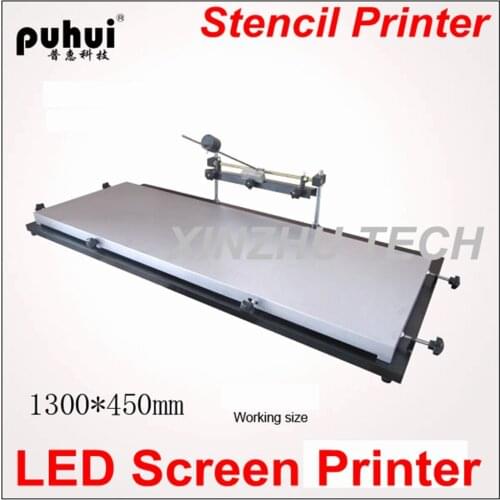 Orignal new arrival PUHUI 1.2m LED screen printer 1300x450mm stencil printer machine