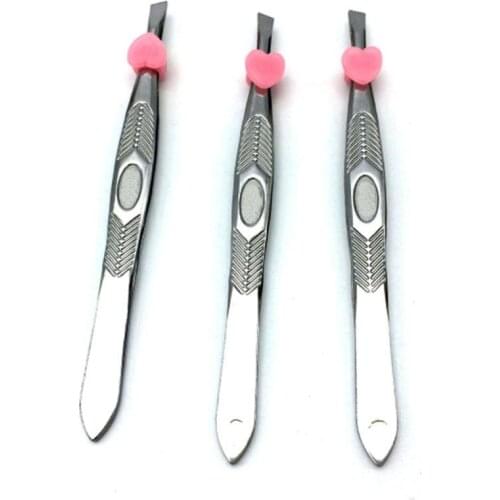 1PC Eyebrow Hair Tweezers Professional Beauty Eyebrow Tweezer Eyebrow Hair Removal Tool Stainless Steel Convenient Small No Rust