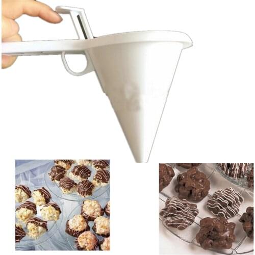 1PC/Lot Candy Cream Funnel Dispenser Kitchen Baking Tool Plastic Chocolate Cream Dispener For Cookie Cupcake Muffin Funnel Tools
