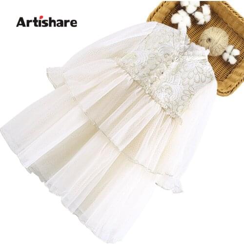 Teenage Girls Dress Princess Mesh Dresses For Girl Casual Style Children Dresses Spring Autumn Costume Girl 6 8 10 12 14