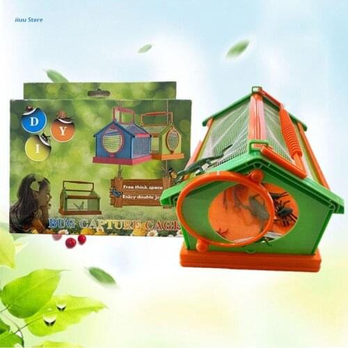 Portable Insect Butterfly Habitat Cage Terrarium Folding Outdoor Insect Breeding Viewer Breathable and Comfortable Home Pet