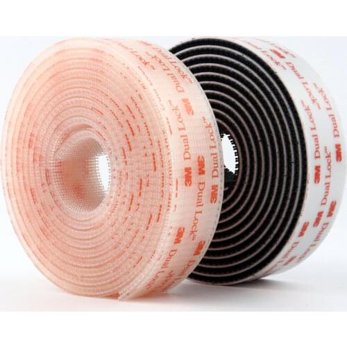 Velcros Adhesive Type 400/25.4mm Width 3M Dual Lock SJ3551 Black VHB Mushroom Adhesive Fastener Tape