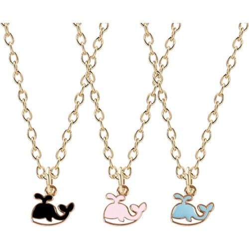 Simple And Fresh Pendant ChokerFemale Cute Little Dolphin Jewelry Gift Summer Beach Surfing Chains Necklaces Lady Jewellery