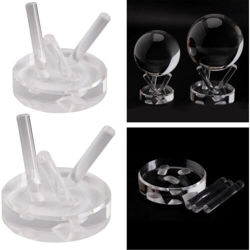 Transparent Acrylic Display Stand For Gemstone Mineral Crystal Ball Holder