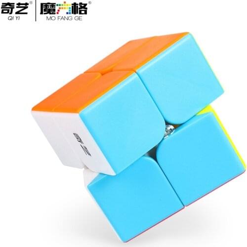 Qiyi Qidi S2 2x2x2 Magic Cube Stickerless Mofangge 2x2 Pocket Speed Puzzle Cubes Educational Antistress Toys For Children