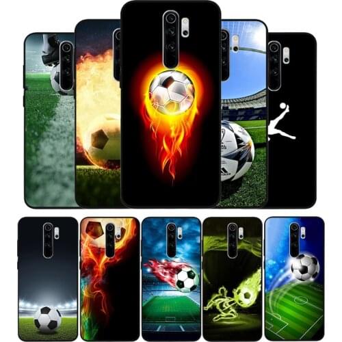 Football black Silicone Phone Case For Redmi note 8 7 Pro S 8T for redmi 9 7A Cover