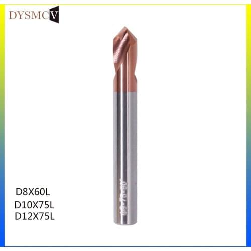 1pcs Carbide Spotting Drill Bit 8mm 10mm 12mmTitanium Coated Round Handle Straight Shank Twist Drill Bit for Metalwork