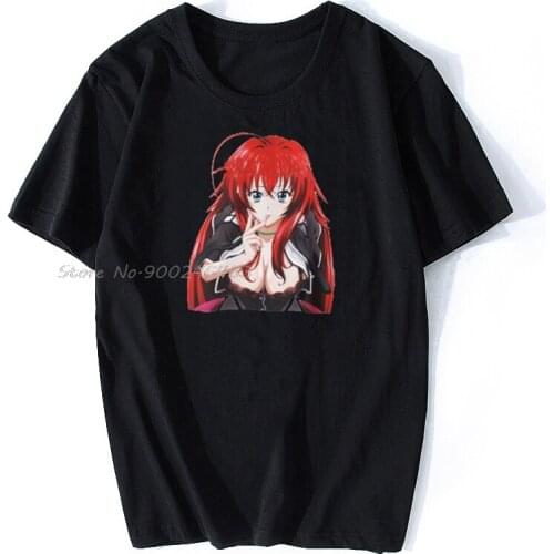 High School DxD Japanese Tee Mens T-Shirt Men Cotton Tees Tops Harajuku Streetwear