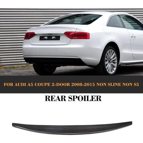 Carbon fiber rear trunk boot spoiler wing lip for Audi A5 2 door Standard 2008 2009 2010 2011 Not Sline