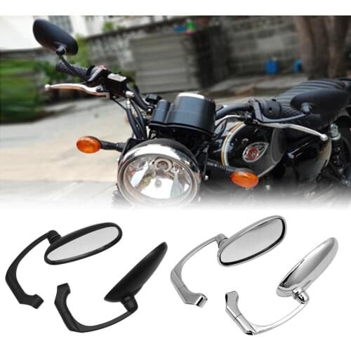 Cafe Racer Motorcycle Universal 8/10MM Rearview Side Mirror Retro Modified For Harley Yamaha Honda Bobber Chopper Custom