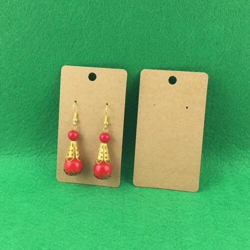 100Pcs/lot 9x5cm Vintage Classic Card Classic Blank Jewelry Display Card Accept Customize Logo