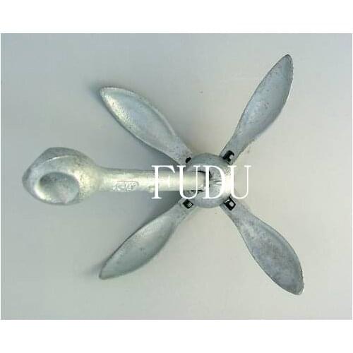 3.5 Kg 7.7 Lb Folding Boat Grapnel Anchor -Galvanized Iron