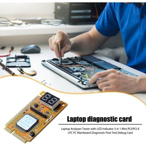 3 In 1 Mini PCI/PCI-E LPC PC Laptop Analyzer Tester Diagnostic Post Test Card For Bit Litecoin For BTC Mining
