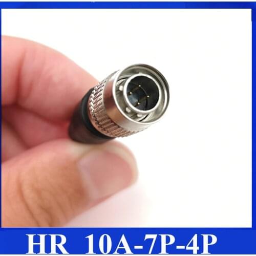 Hirose Connector 4 pin plug, HR10A-7P-4P, Zoom F8 F4 Camera connector 4 pin plug, Automation equipment power connector plug