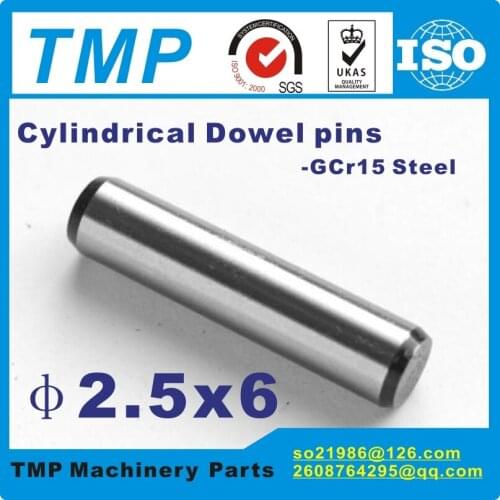 50 pieces/Lot 2.5x6mm Locating Pins/Dowel pins/Cylindrical position pins For Mechanical Uses-TLANMP Material:Steel GCr15