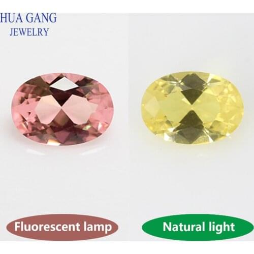 Alexander Stone Nano Discoloration 204# Oval Shape Synthetic Gems For Jewelry 5x7~10x14mm Free Shipping