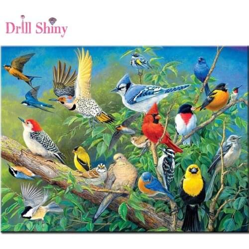 New Spring birds 5d diy diamond painting full square diamonds pictures cross stitch diamond painting mosaic wall art decor gift