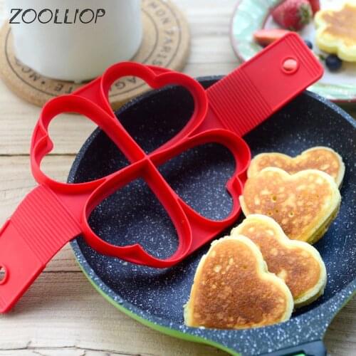 Pancake Maker Nonstick Cooking Tool Round Heart Pancake Maker Egg Cooker Pan Flip Eggs Mold Kitchen Baking Accessories
