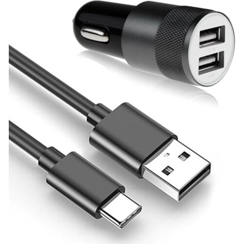 2 USB Car Charger Adapter With Fast Charging Cable For Xiaomi mi 10 Ultra 9 Redmi Note 9 8 Pro K30 Ultra 9C 10X Redmi 4c 3a 5a
