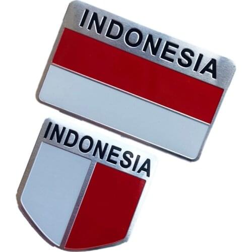 Car Styling Indonesia Flag Car Sticker Emblem Decal Badge For Toyota Honda Daihatsu Suzuki Mitsubishi Ford Mazda KIA Accessories