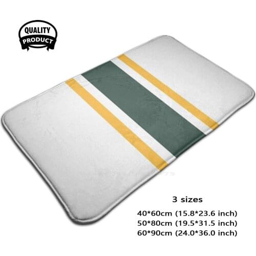 White Green Gold Vertical Power Stripe 3 Sizes Home Rug Room Carpet Rooted Cheese Wisconsin
