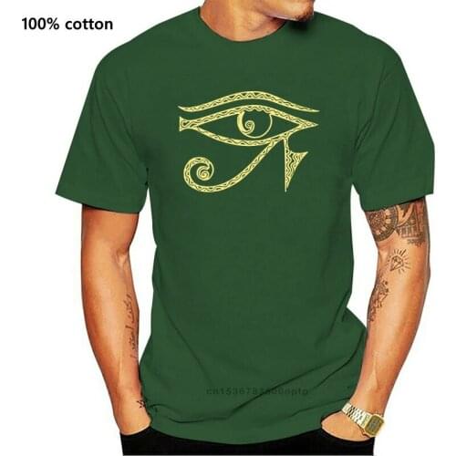 EYE OF HORUS LONG SLEEVE BASEBALL T SHIRT ALL SEEING EYE ILLUMINATI GOLD NEW