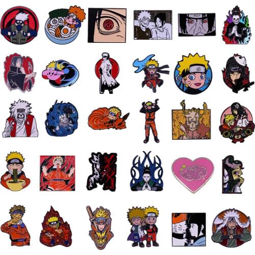 Anime Movies Akatsuki Lapel Pins Backpack Jeans Enamel Brooch Cloud Pin Women Fashion Jewellery Gifts Cartoon Badges