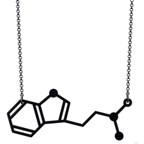 DMT Molecule Necklace Personalized Initial ,Chemistry , Graduation ,Science