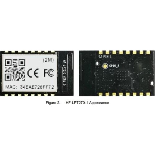 HF-LPT270(BL602) Low Power Wi-Fi + BLE Module Wi-Fi IEEE802.11b/g/n and BLE5.0 Wireless Standards Small SMT Package Module