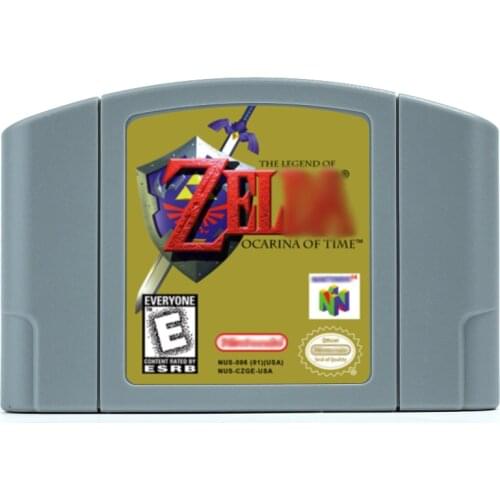 The Legend of Zeldaed - Ocarina of Time or Ocarina of Time Master Quest (Grey) For 64 Bit Game Cartridge USA Version NTSC Format