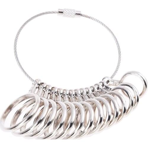 Zinc Alloy Finger Ring Sizer Gauge Jeweler Sizing Tool US Size: 1-13