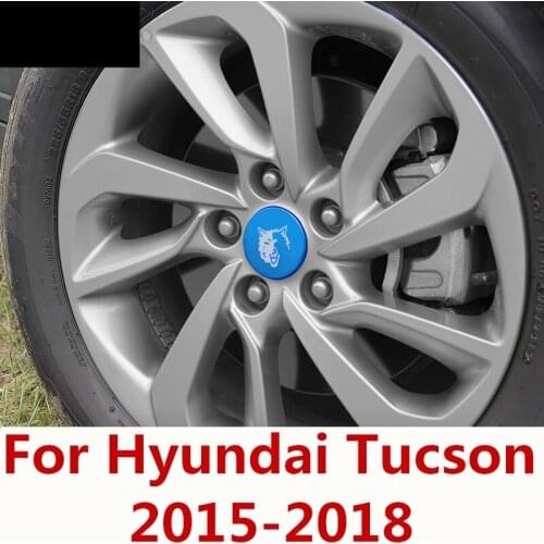 Car Wheel hub Decorative patch Wheel hub center decoration cover Exterior decoration Accessories For Hyundai Tucson 2015-2018
