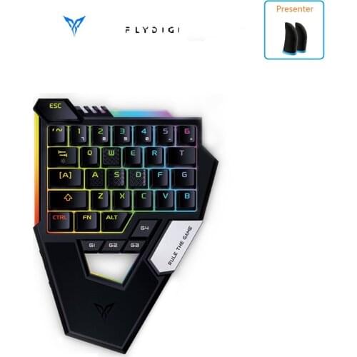 Flydigi Scorpion One-handed Mechanical Keyboard PUBG mobile Bt for iOS/Android Phone iPad Tablet Dedicated